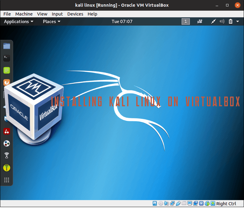 kali linux vm virtualbox
